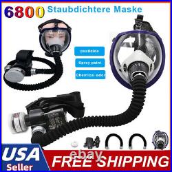 Electric 6800 Full Face Gas Mask Chemical Paint Spray Respirator Air Breathing