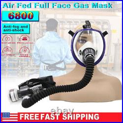 Electric 6800 Full Face Gas Mask Chemical Paint Spray Respirator Air Breathing