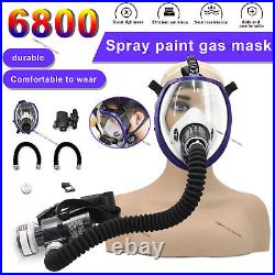 Electric 6800 Full Face Gas Mask Chemical Paint Spray Respirator Air Breathing