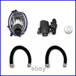 Electric 6800 Full Face Gas Mask Chemical Paint Spray Respirator Air Breathing