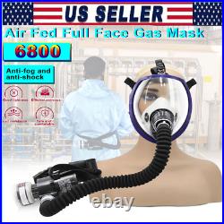 Electric Air Supply Full Face Gas Respirator Mask for Spray Painting