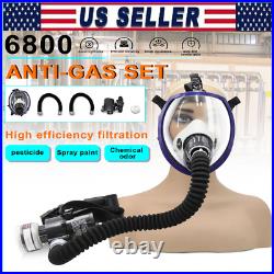 Electric Air Supply Full Face Gas Respirator Mask for Spray Painting