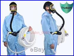 Electric Constant Flow Supplied Air Fed Full Face Gas Mask Respirator 15 m
