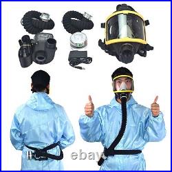 Electric Constant Flow Supplied Air Fed Full Face Gas Mask Respirator System0A