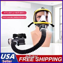 Electric Constant Flow Supplied Air Fed Full Face Gas Mask Respirator System