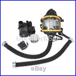 Electric Constant Flow Supplied Air Fed Full Face Gas Mask Respirator System