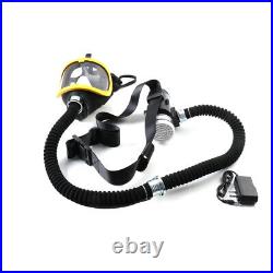 Electric Constant Flow Supplied Air Fed Full Face Gas Mask Respirator System NEW