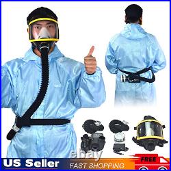 Electric Constant Flow Supplied Air Fed Full Face Gas Mask Respirator System US