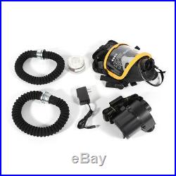 Electric Constant Flow Supplied Air Fed Full Face Gas Mask Respirator System US