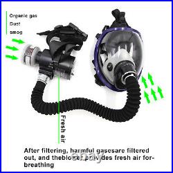 Electric Constant Flow Supplied Air Fed Respirator System Full Face 6800Gas Mask