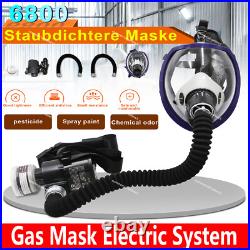 Electric Full Face 6800Gas Mask Chemical Spray Painting Respirator Vapour Filter