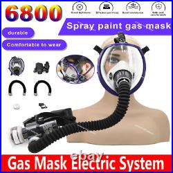 Electric Full Face 6800Gas Mask Chemical Spray Painting Respirator Vapour Filter