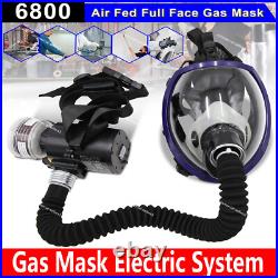 Electric Full Face 6800Gas Mask Chemical Spray Painting Respirator Vapour Filter