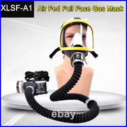 Electric Full Face Gas Mask Constant Flow Respirator Supplied Air Fed System us