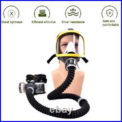Electric Full Face Gas Mask Constant Flow Supplied Air Fed Chemicals Safety US