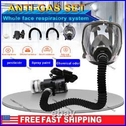 Electric Full Face Gas Mask Respirator System Air Fed Constant Flow Supplied USA