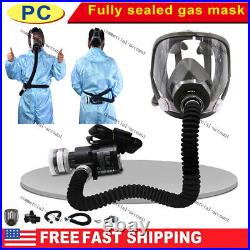 Electric Full Face Gas Masks Sets Respirator System Air Fed Supplied Flow 2024