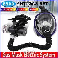 Electric Gas Mask 6800Full Face Respirator Paint Spray Chemical Safety Facepiece