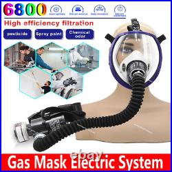 Electric Gas Mask 6800Full Face Respirator Paint Spray Chemical Safety Facepiece