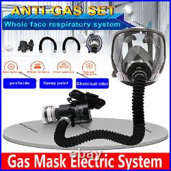 Electric Gas Mask Face Respirator Paint Spray Chemical Safety Protect Facepiece