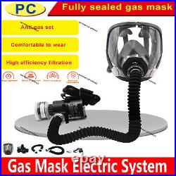 Electric Gas Mask Face Respirator Paint Spray Chemical Safety Protect Facepiece