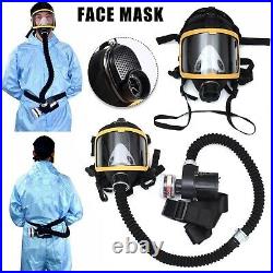 Electric Supplied Air Fed Full Face Gas Mask Constant Flow Respirator System US