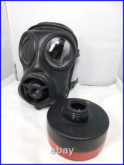 Ex-British Army Avon 1988 Black Rubber S10 Respirator / Gas Mask Size 1