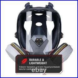 FFR-100 Industrial Full Face Respirator Gas Mask Bayonet Filters DualGuard A2P3