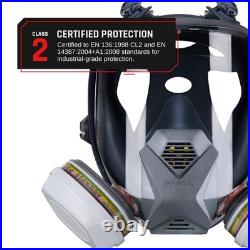 FFR-100 Industrial Full Face Respirator Gas Mask Bayonet Filters DualGuard A2P3
