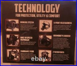 Filters Included! MIRA Safety CM-6M Tactical Gas Mask WithCanteen & two filters