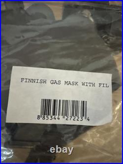 Finnish Gas Mask with 40mm Sealed Filter Face Respirator Miltary Army Airsoft NBC