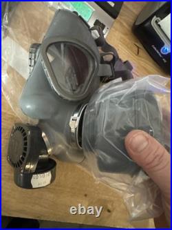 Finnish Gas Mask with 40mm Sealed Filter Face Respirator Miltary Army Airsoft NBC