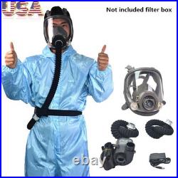 Full Face Electric Air Respirator Portable Supplied Mask For Spraying Chemical