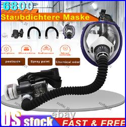 Full Face Gas Mask 6800 Chemical Paint Spray Respirator Air Breathing Electric