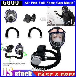 Full Face Gas Mask Chemical Spray Respirator&4Replaceable Filter Cartridge 6800