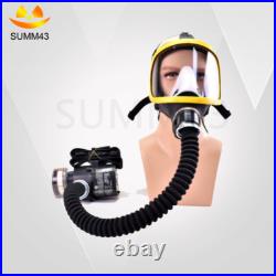 Full Face Gas Mask Constant Flow Supplied Air Fed Chemicals Safety Electric