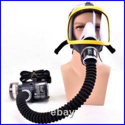 Full Face Gas Mask Constant Flow Supplied Air Fed Chemicals Safety Electric