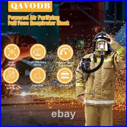 Full Face Gas Mask Constant Flow Supplied Air Fed Chemicals Safety Electric