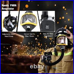 Full Face Gas Mask Constant Flow Supplied Air Fed Chemicals Safety Electric