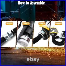 Full Face Gas Mask Constant Flow Supplied Air Fed Chemicals Safety Electric