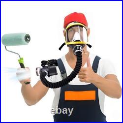 Full Face Gas Mask Constant Flow Supplied Air Fed Chemicals Safety Electric