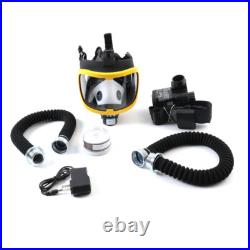 Full Face Gas Mask Constant Flow Supplied Air Fed Chemicals Safety Electric