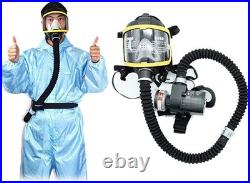 Full Face Gas Mask, Electric Constant Flow Supplied Air Respirator, 2-Gear Ad