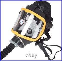 Full Face Gas Mask, Electric Constant Flow Supplied Air Respirator, 2-Gear Adjus