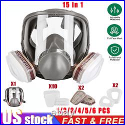 Full Face Gas Mask Facepiece Respirator Painting Spraying 15 in 1 6800