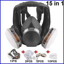 Full Face Gas Mask Facepiece Respirator Painting Spraying 15 in 1 6800