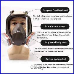Full Face Gas Mask Facepiece Respirator Painting Spraying 15 in 1 6800