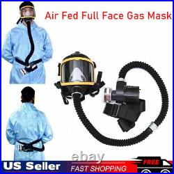 Full Face Gas Mask Flow Respirator Electric Supplied Air Fed Flow System Device
