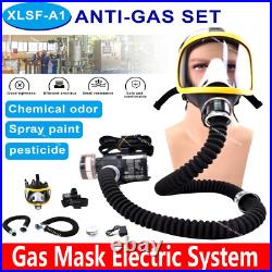 Full Face Gas Mask Flow Respirator Electric Supplied Air Fed Flow System Device Full Face Gas Mask Flow Respirator Electric Supplied Air Fed Flow System Device