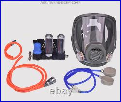 Full Face Gas Mask Flow Supplied Air Fed Chemical Spray Painting Respirator